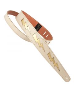 Henry Heller 2" Bolt Series Leather Strap Bone/Gold