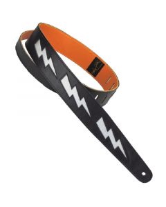 Henry Heller 2" Bolt Series Leather Strap Black/Silver