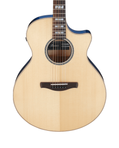 Ibanez AE390 Acoustic-Electric Guitar Natural Top Aqua Blue