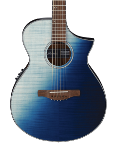 Ibanez AEWC32FMISF Thinline Acoustic-Electric Guitar Indigo Sunset Fade