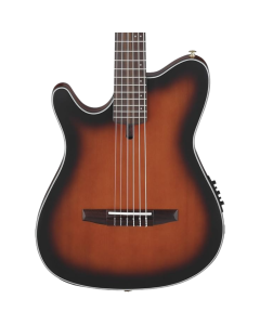Ibanez FRH10NLBSF Acoustic-Electric Classical Guitar, Left-Handed Brown Sunburst Flat