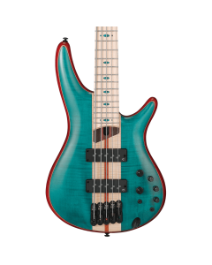 Ibanez SR1425B CGL 5 String Electric Bass. Caribbean Green Low Gloss with Bag