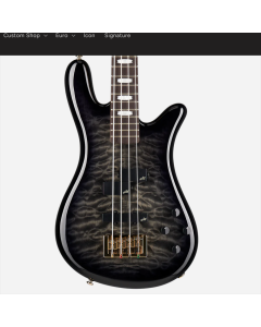 Spector ICONNS2BLKS Icon NS-2 Neck Thru Electric Bass. Black Stain