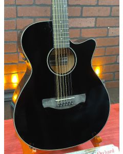 Ibanez AEG5012BK 12-String Acoustic-Electric Guitar Black TGF11