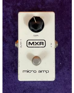 MXR Micro Amp Clean Boost Rare Vintage 1979 Block Logo Guitar Effect Pedal SN0715