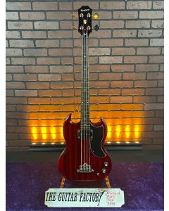 2011 Epiphone EB-0 Short-Scale Bass Guitar - Cherry Red - SN0730