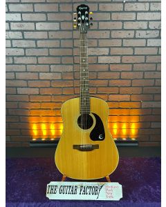 Epiphone PR350S Solid Top Acoustic Guitar-Natural - Made in Korea - w/ Gig Bag SN0924