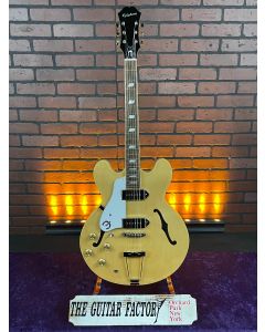 2023 Epiphone Casino Hollowbody Left-Handed Guitar - Natural - Mint! W/ Hard Case SN0739