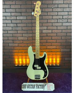 2024 Fender Standard Precision Bass, Maple Fingerboard, Black Pickguard, Olympic White, EMG Geezer Butler Pickup SN0819