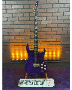 1996 Carvin DC400T Electric Guitar - Rare Figured Transparent Purple - w/ Carvin Tweed Hard Case. SN0822