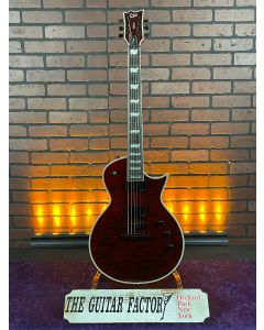 ESP LTD Deluxe EC-1000-QM Fishman Loaded Electric Guitar - See-Thru Black Cherry - 2024 MINT Store Demo - SN0621