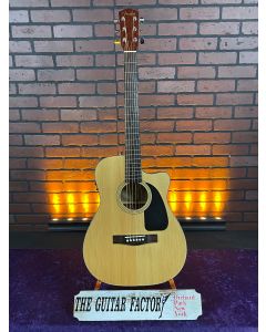 Fender CF-60CE Folk Acoustic Electric Guitar, Natural, with Case SN1266
