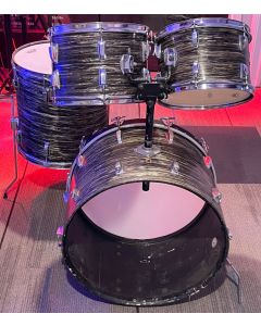 1966 Ludwig 4 Piece Drum Set. Black Oyster Pearl Drum Set -Ringo - SN0930