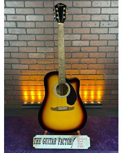 Fender FA-125CE Dreadnought, Walnut Fingerboard, Sunburst Acoustic Electric Guitar SN0929