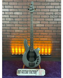2024 Ernie Ball Music Man Bongo 4HH Electric Bass Guitar - Titan Gray - Maple Neck Stealth Satin Finish Rosewood Fretboard w/DLX Bag SN6922