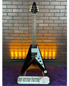 2024 Epiphone Flying V Electric Guitar in Ebony (Blem) SN1014