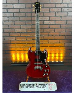 1963 Gibson SG Special Cherry Red Electric Guitar, Rare Maestro Tremotone Vibrola, P-90's W/ Hard Case SN8462