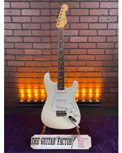 1989 Squier Stratocaster Made in the USA Olympic White - Eric Johnson Pickups w/ Hard Case SN1028