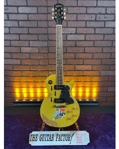 TGF Chop Shop Custom Epiphone Les Paul Special Electric Guitar - TV Yellow - Bombardment Relic w/ Hard Case SN1105