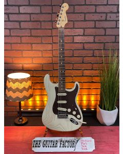 Fender American Standard FSR Rustic Ash Stratocaster 2013 Olympic White Excellent w/ Hard Case SN0937