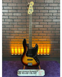 1997 Fender Mexican Standard Fretless Jazz Bass - Sunburst Electric Bass w/ Hard Case SN1111