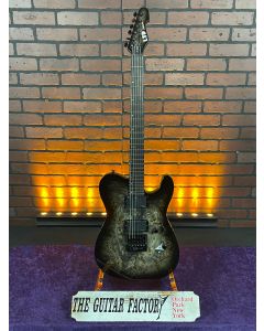 ESP LTD TE-1000 Evertune Electric Guitar Poplar Burl Charcoal Burst - MINT Demo Model