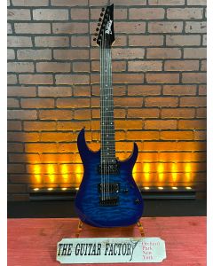 Ibanez GRG7221QATBB 7-String Electric Guitar Transparent Blue Burst TGF11