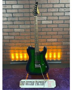 Musi Virgo Fusion Telecaster HH Deluxe Tremolo Greenburst Electric Guitar SN1203
