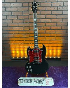 2019 Gibson SG Standard Left-Handed Electric Guitar (Ebony) Tortoise Red Pickguard w/ Gig-bag SN0415