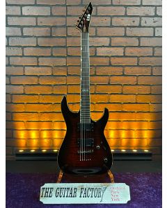 2007 ESP LTD MH-250NT Electric Guitar - Dark Brown Sunburst Quilt Top - SN0424