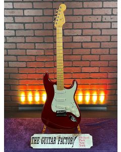 1998 Fender American Deluxe Stratocaster MN Crimson Red Transparent w/ Hard Case SN0527