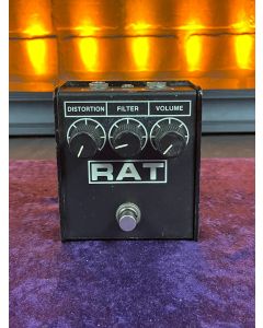ProCo RAT 2 (Flat Box) 1997 "Glow in the Dark Version" LM308N - Distortion, Fuzz, Guitar Effect Pedal  - Vintage - Black  SN8857