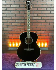 Ibanez AJ70M1E Artwood Jumbo Acoustic-Electric Guitar - Black High Gloss TGF11