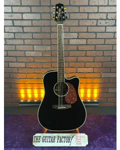 2008 Takamine G Series EG341SC Black Acoustic-Electric Cutaway w/Hard Case SN0310