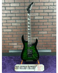 Jackson JS Series Dinky Arch Top JS32Q DKA, Amaranth Fingerboard, Transparent Green Burst SN0708