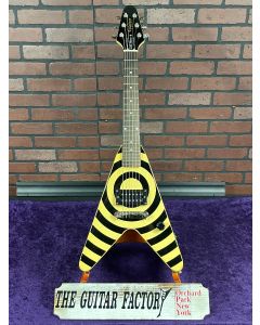 2010 Epiphone Zakk Wylde Signature Flying Vee-Wee - Antique Ivory with Bullseye Graphic SN0707