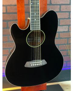 Ibanez Talman TCY10LE-BK Left-Handed Acoustic-Electric Guitar Black TGF11