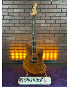2023 Fender American Acoustasonic Jazzmaster All-Mahogany, (Figured Top) Ebony Fingerboard, Natural w/ Fender DLX Gig Bag SN0329