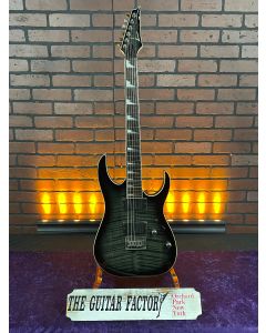 2010 Ibanez RG3EXFM1-TGB Standard - Transparent Grey Burst Flame Top Electric Guitar SN0489