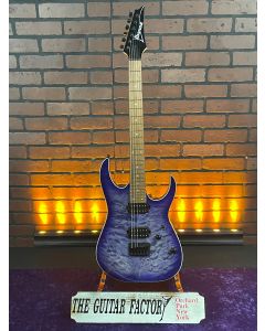 Ibanez RG421QM Electric Guitar Cerulean Blue Burst TGF11