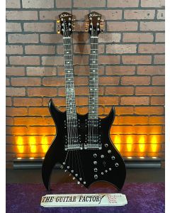 2008 B.C. Rich Bich Double Neck, Neck Through " Holy Grail" Black, Made in Korea, RARE!! SN0415