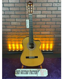 Ibanez GA5TCE3QAM Thinline Classical 3/4 Acoustic-Electric Guitar Natural TGF11