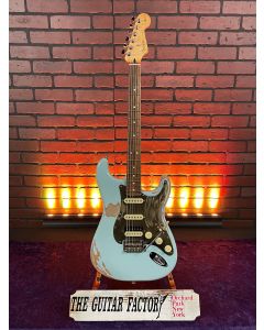 TGF Chop Shop Fender Player Stratocaster HSS, Pau Ferro Fingerboard, Sonic Blue, Modded Relic Electric Guitar SN0818