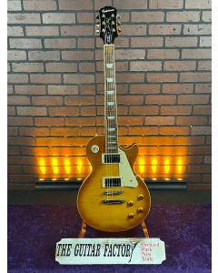 2018 Epiphone Les Paul Standard Plustop Pro - Honey Burst Electric Guitar w/ Hard Case SN0421