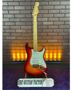 2017 Fender Standard Stratocaster HSS Plus Top, Maple Fingerboard, Aged Cherry Burst SN5571