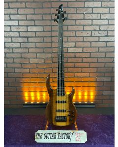 Carvin LB75 Active 5 String Neck-Through- Natural Koa Electric Bass - USA w/ Gig Bag SN0429