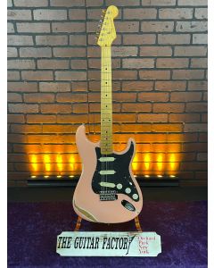 TGF Chop Shop "Fender" Partscaster "Stratocaster'" Custom Relic Electric Guitar (Shell Pink) SN0709