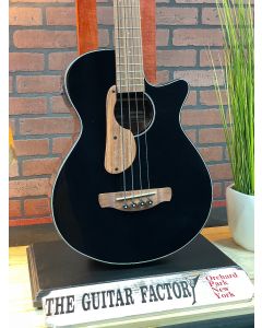 Ibanez AEG Series AEGB24E Acoustic Electric Bass Guitar Black High Gloss TGF11