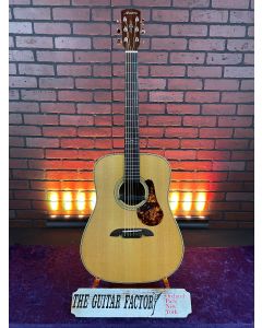 Alvarez MD60 Herringbone Masterworks Series Acoustic Guitar - Natural w/ Fishman Rare Earth Magnetic Acoustic Soundhole HB Pickup with Mic. w/DLX GigBag SN0909