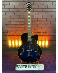 Ibanez Artcore AF75 Hollowbody Electric Guitar Trasparent Blue Sunburst w/ Hard Case SN0909